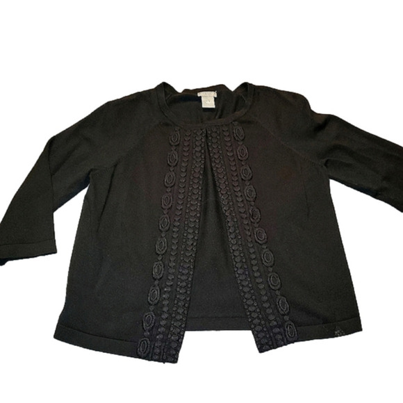 Black Half Sleeve Cardigan Medium - Picture 1 of 5
